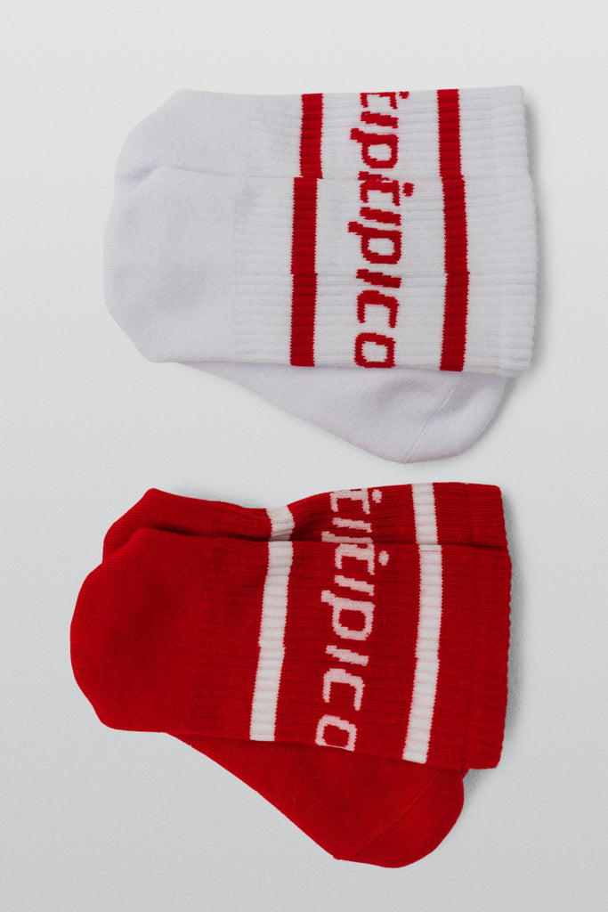 Tipico Socken weiß und rot Logo
